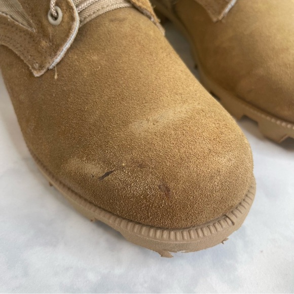 Steel Toe Military Combat Boots Tan Men Size 9.5 - Picture 6 of 11